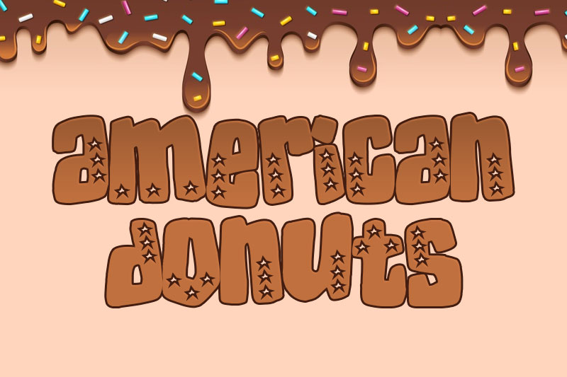 american donut font