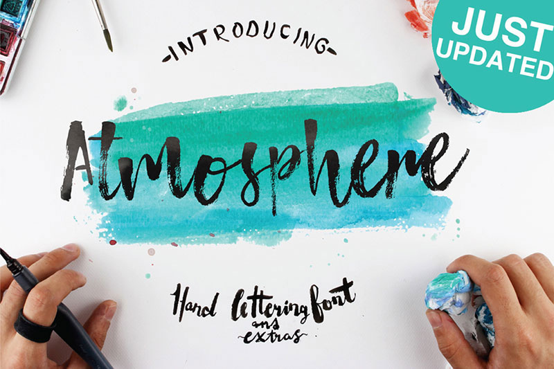 atmosphere free brush watercolor font