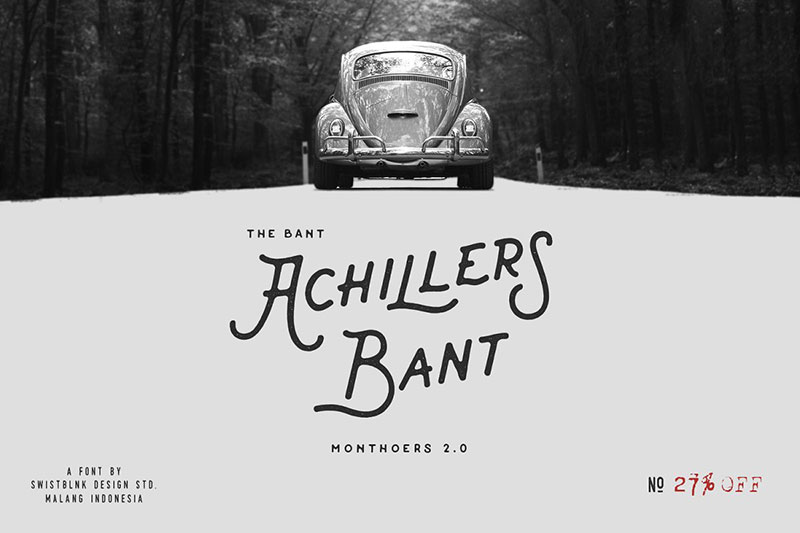 bant achillers typeface watercolor font