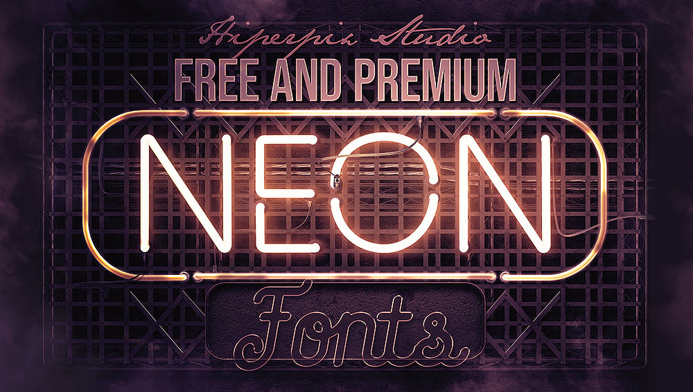 neon light font free download