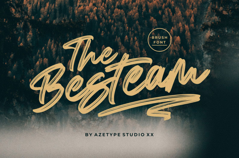 besteam watercolor font