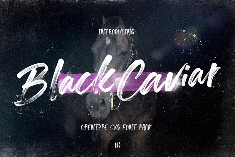 black caviar svg watercolor font