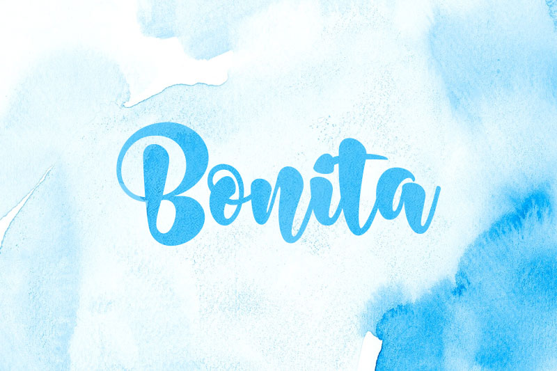 bonita watercolor font