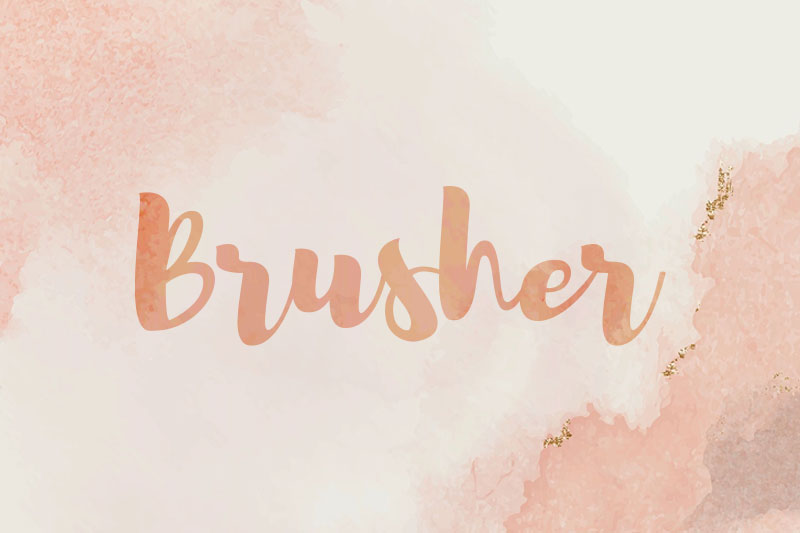 brusher watercolor font