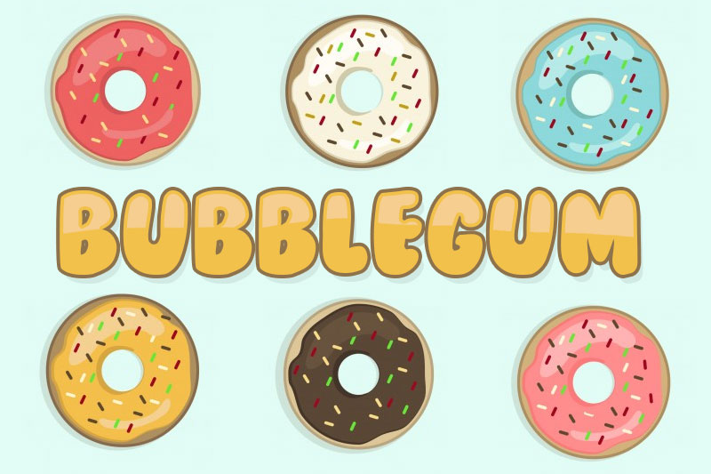 bubblegum donut font
