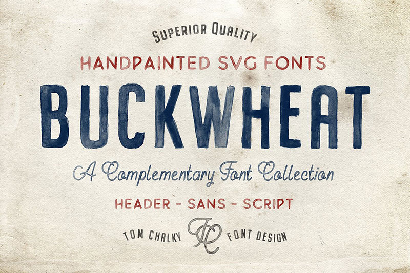 buckwheat opentype svg watercolor font