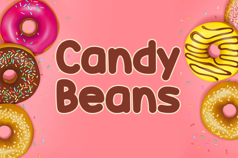 candy beans donut font
