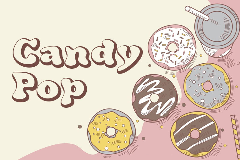 candy pop donut font