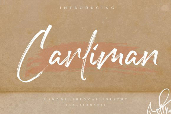 carliman watercolor font