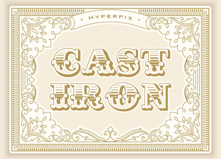 cast iron 1920 font