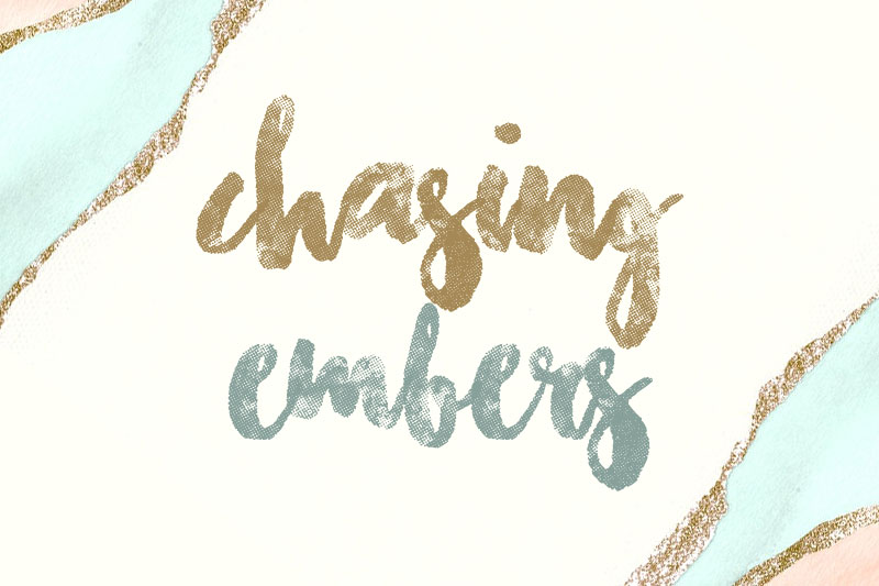 chasing embers watercolor font