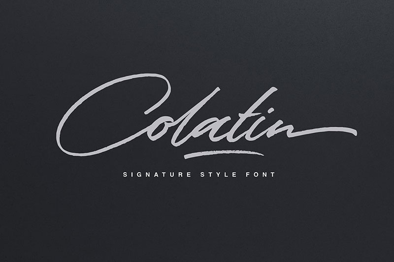 colatin script running font