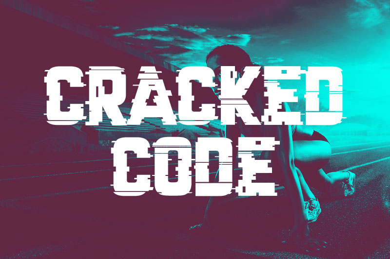 cracked code running font