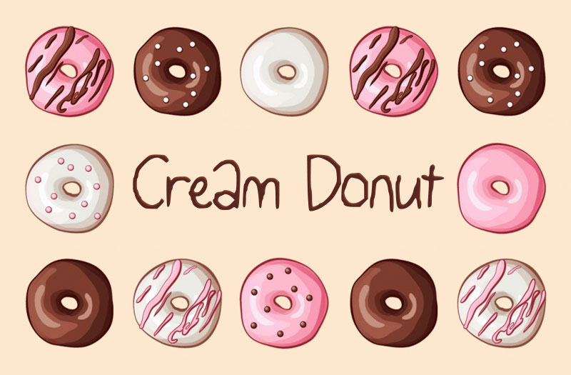 cream donut font