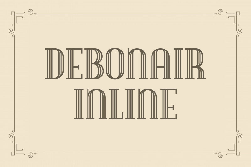 debonair inline 1920 font