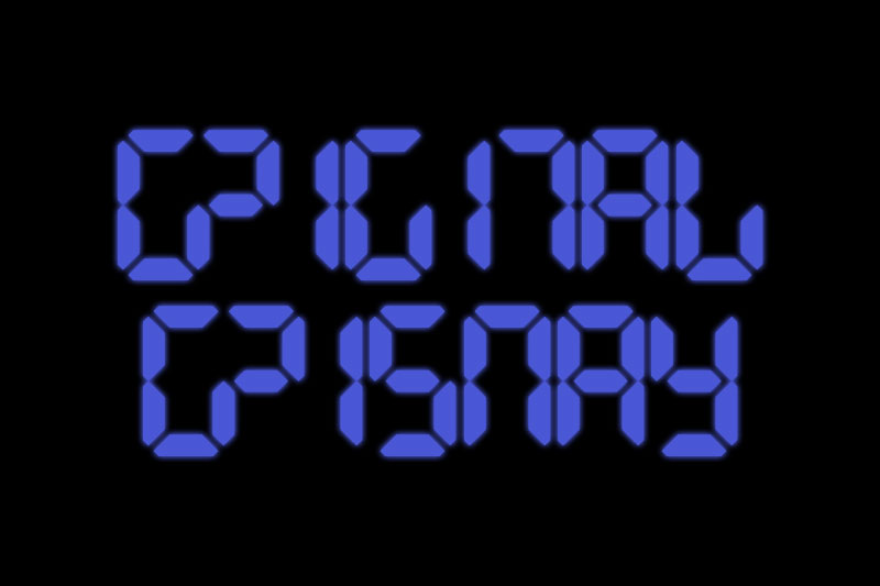 digital dismay digital clock font