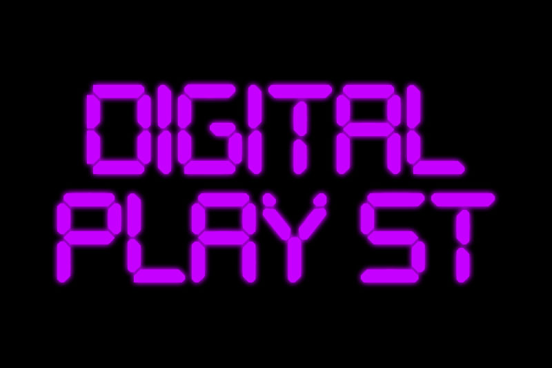 digital play st digital clock font