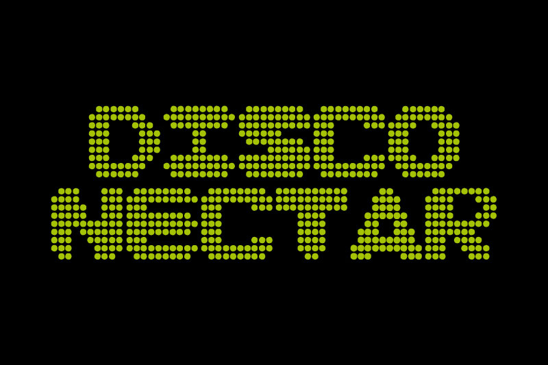 disco nectar digital clock font