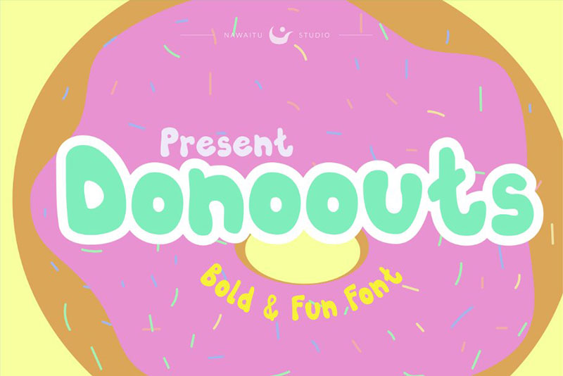 donoouts bold and fun donut font