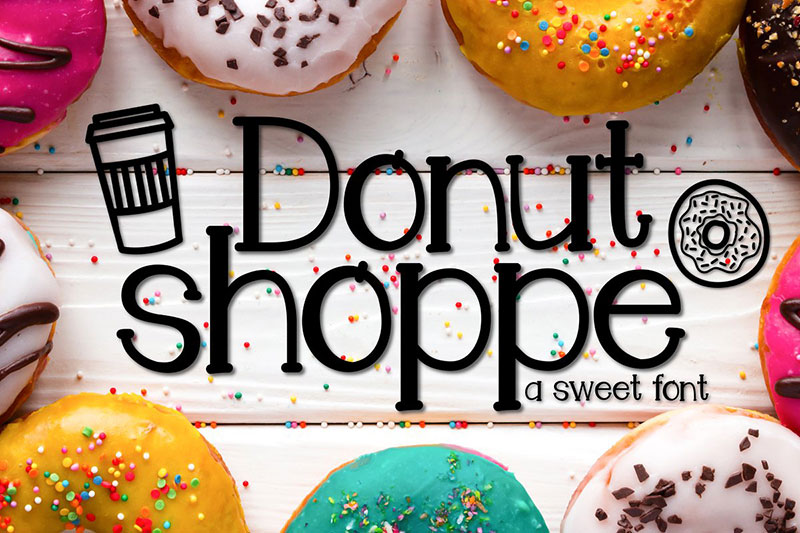 donut shoppe a sweet donut font