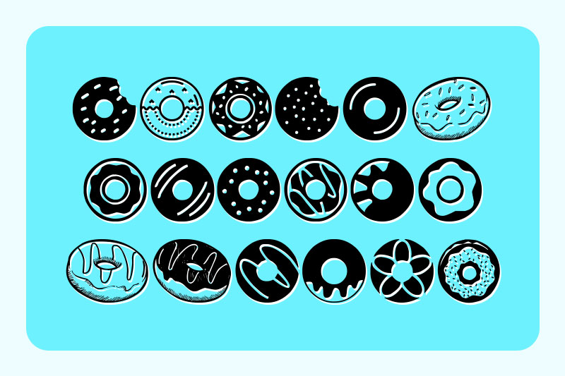 donuts icons donut font