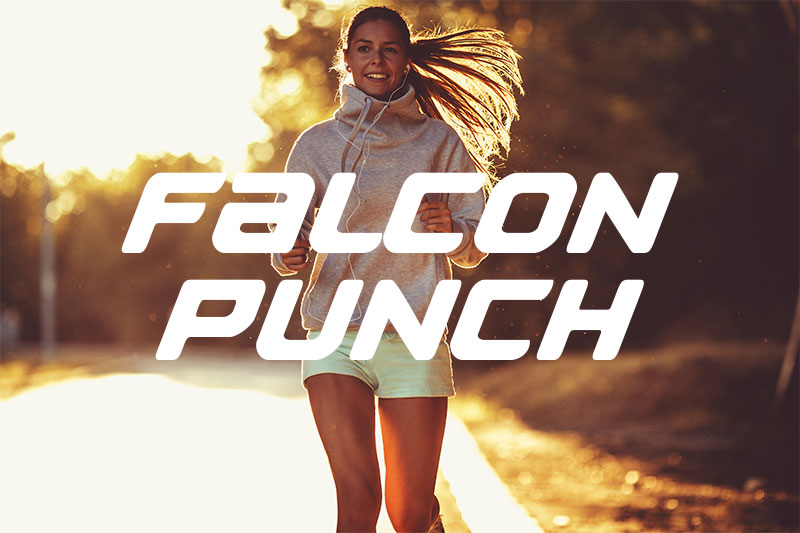 falcon punch running font