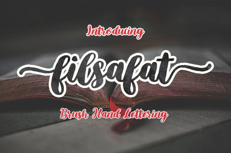 filsafat watercolor font