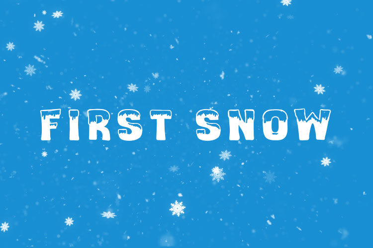 First snow font