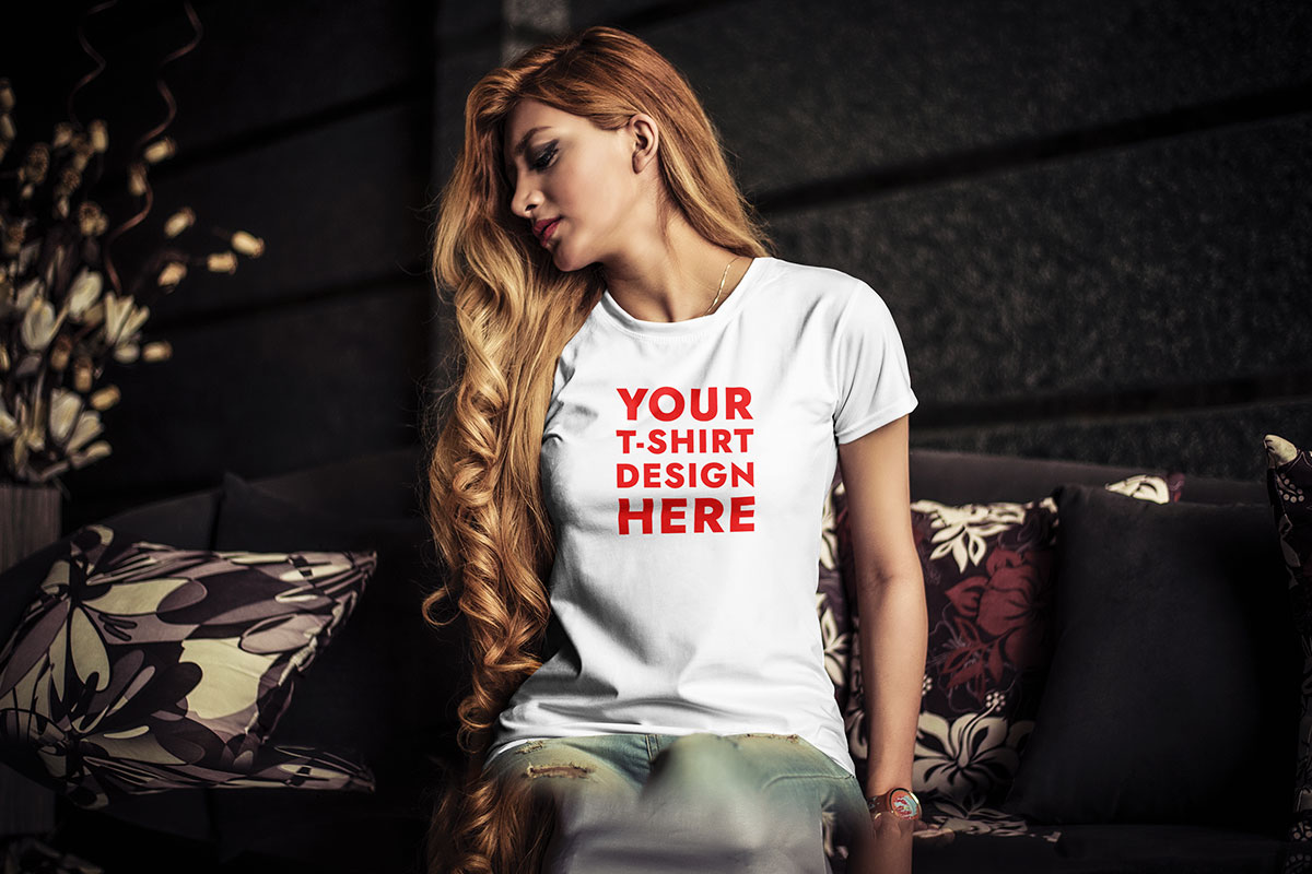 Download Young Woman T Shirt Mockup Psd Download For Free Hyperpix