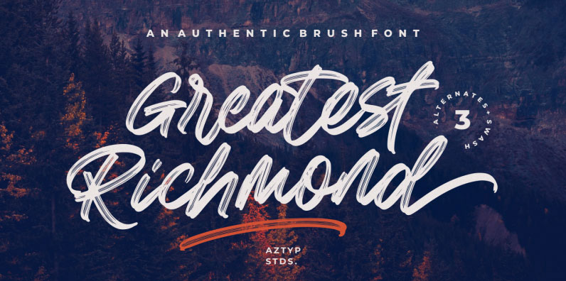 greatest richmond watercolor font