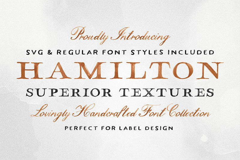 hamilton svg collection watercolor font