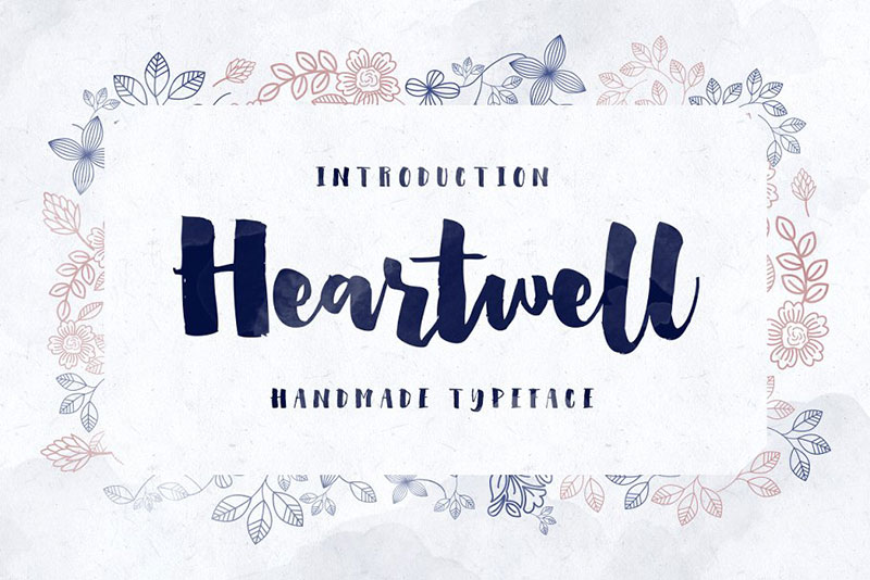 heartwell watercolor font