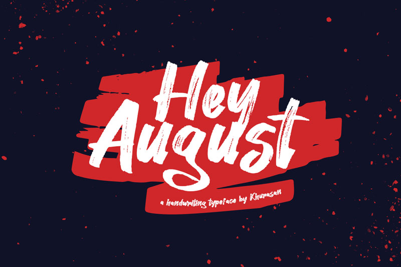 hey august watercolor font