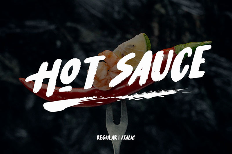 hot sauce watercolor font