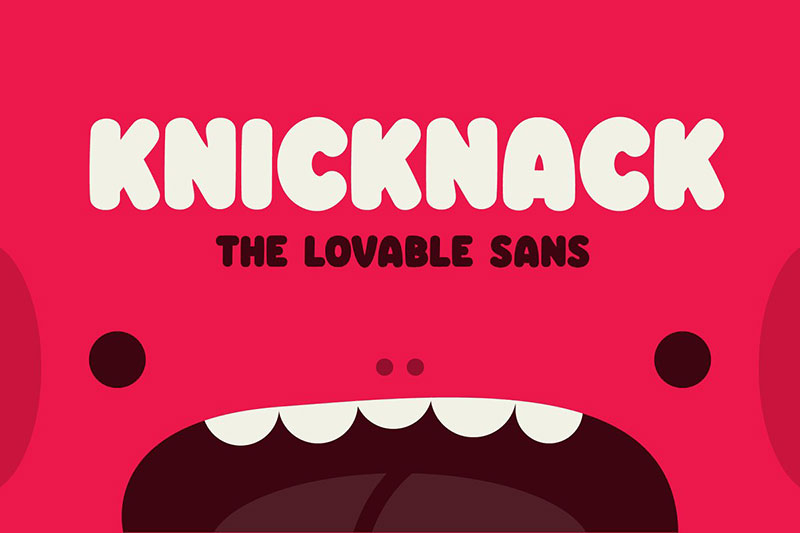 knicknack the lovable sans serif donut font