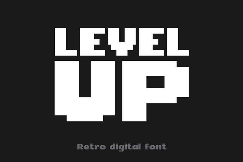 level up arcade font