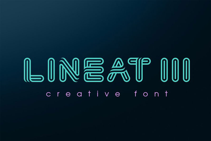lineat iii neon font