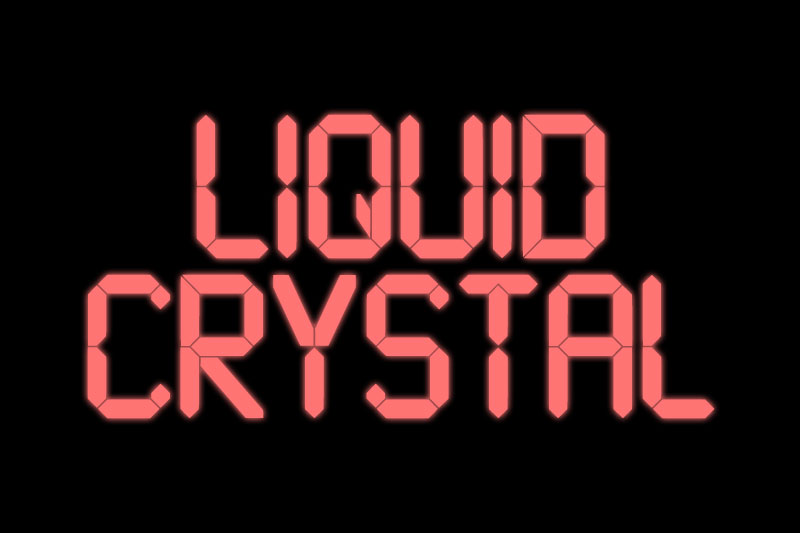liquid crystal digital clock font