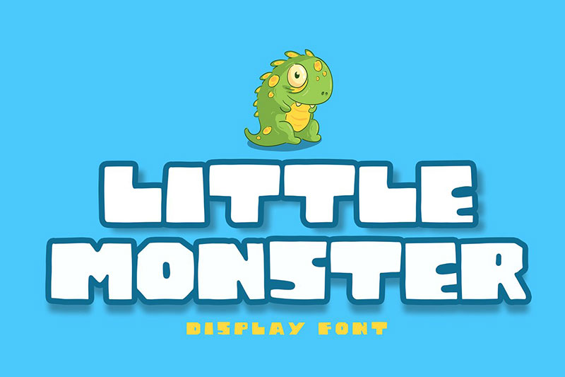 little monster display arcade font