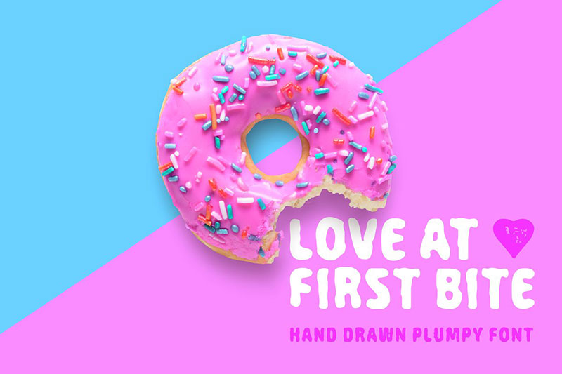 love at first bite donut font