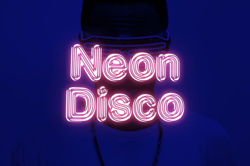 neon disco neon font