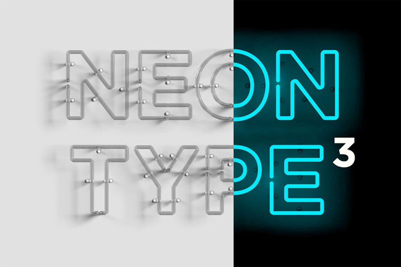 neon type 3 neon font