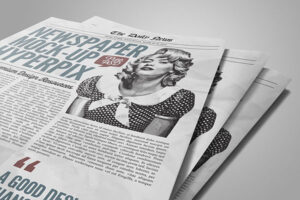 Newspaper Close Up Mockup Vol.2 PSD Template