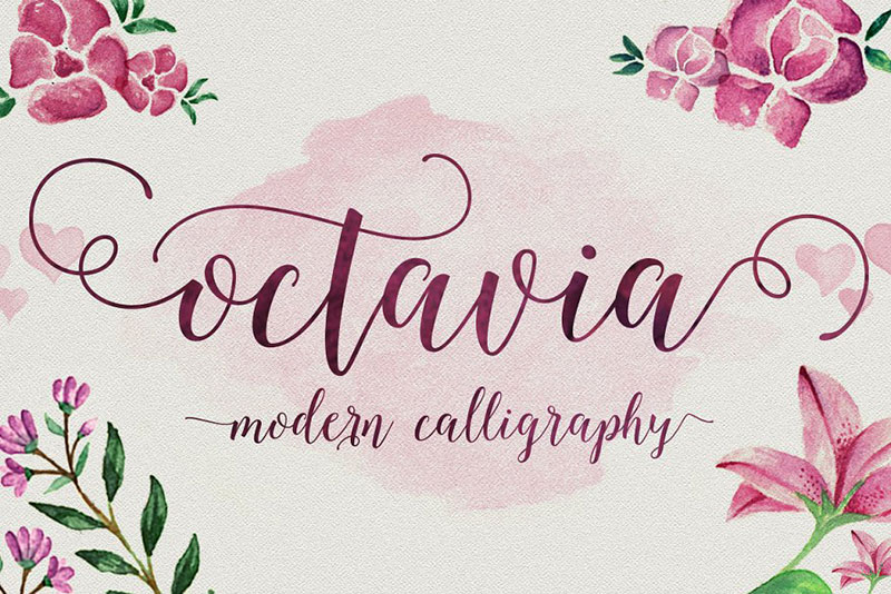 octavia script watercolor font