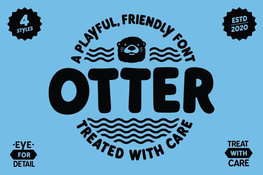 Otter Fishing Font Family