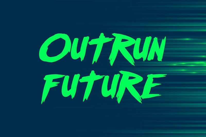outrun future running font