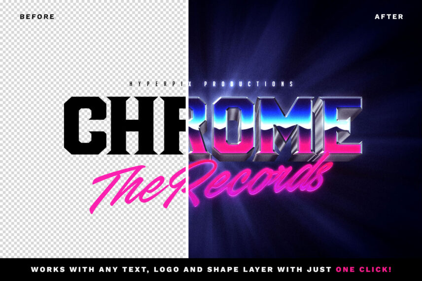 Outrun Text and Logo Effect Vol.1