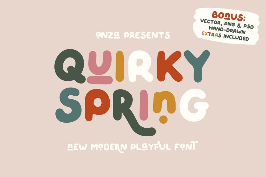 QUIRKY SPRING Playful Font