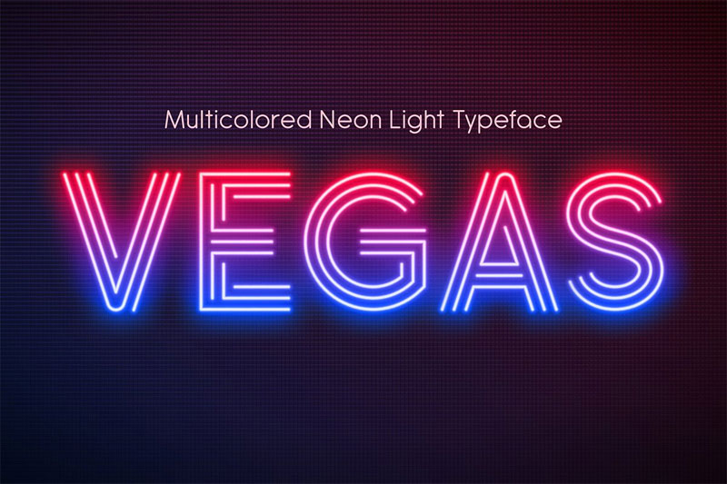 neon light font photoshop free download