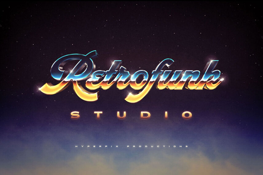 Retro 80s Text and Logo Style Vol.2